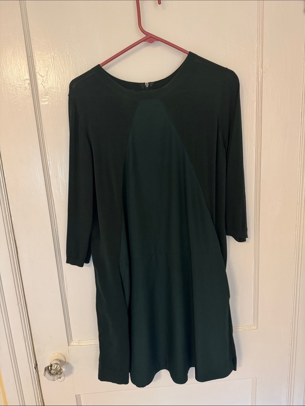 COS Dark Green Mini Swing Dress